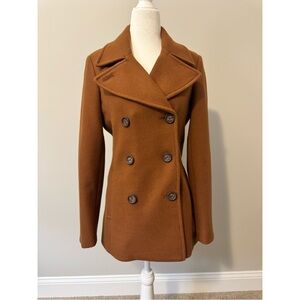 Women's Double-Breasted Brown Coat